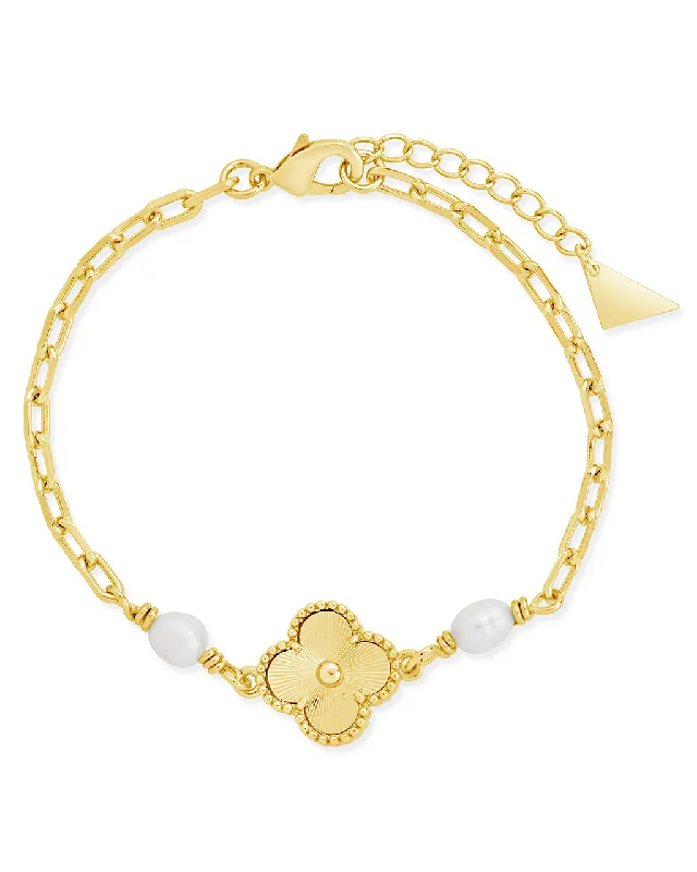 Flash Sale On Elegant Jewelry – Don't Miss Out Tilda Pearl & Clover Charm Bracelet