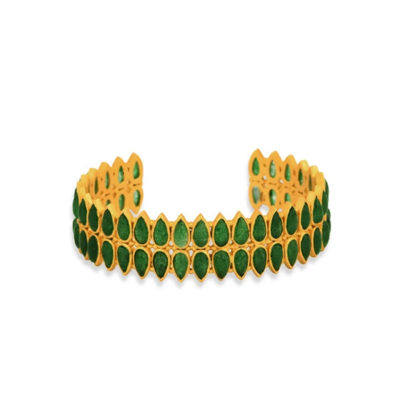 Get The Sparkle You Love At Prices You Adore Tucson Cuff - Green Strawberry Quartz