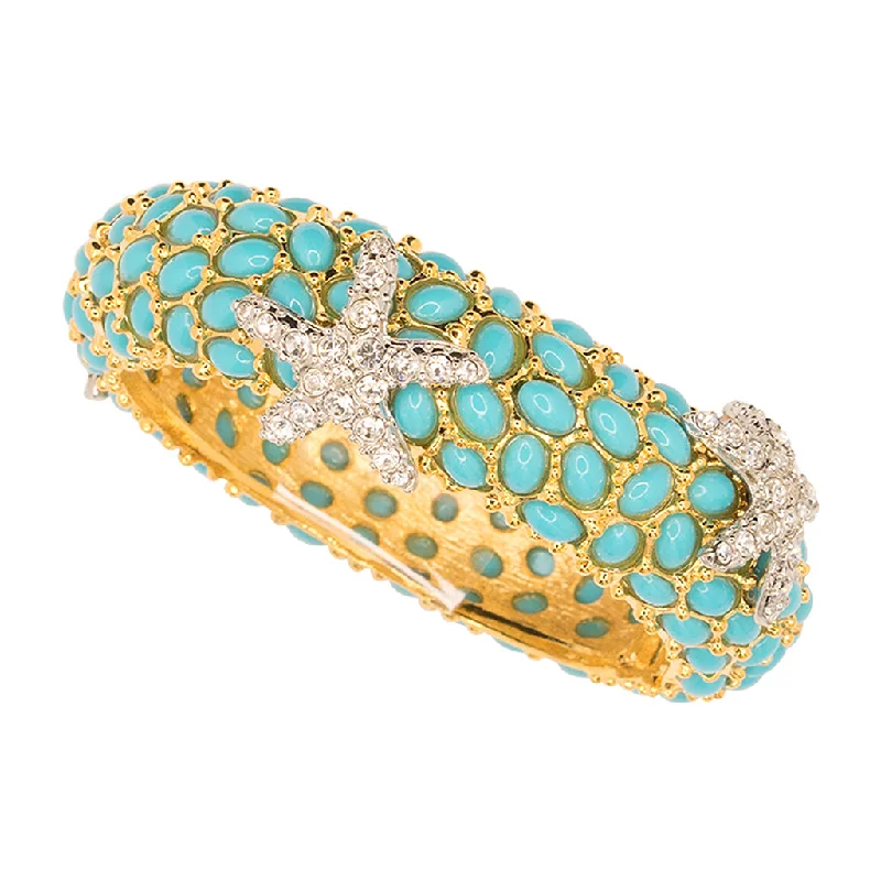Grab Your Favorite Jewelry At The Lowest Prices Turquoise And Crystal Starfish Bracelet