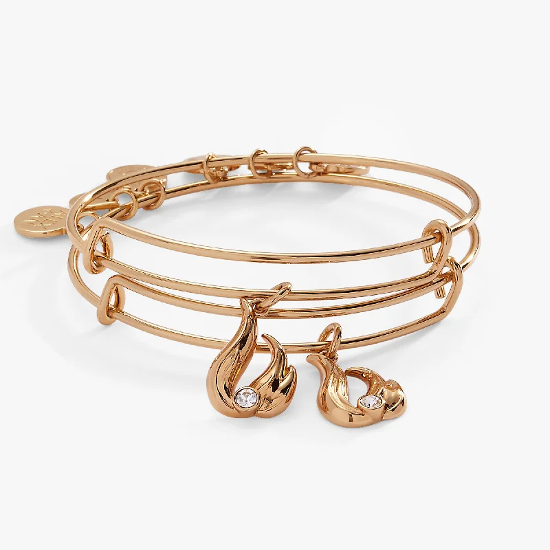 Fashion-Forward Jewelry At Exclusive Discounts Twin Flame BFF Bangle Set of 2