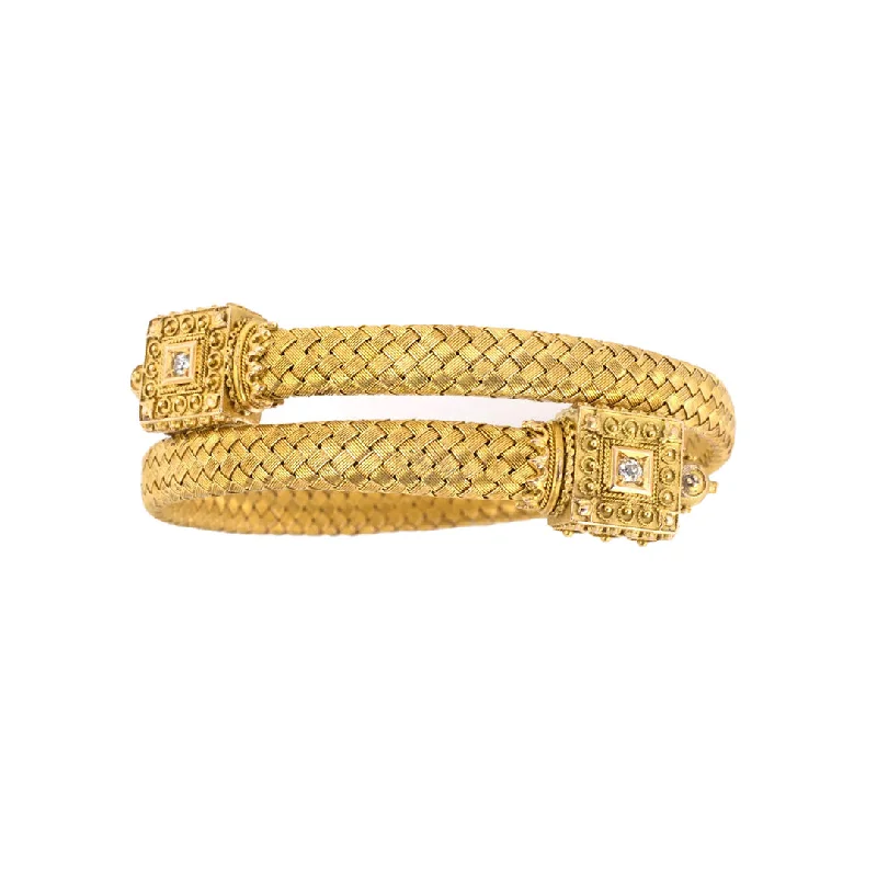Exclusive Jewelry Sale – Limited-Time Discounts Victorian Etruscan Revival Flexible Bypass Bracelet