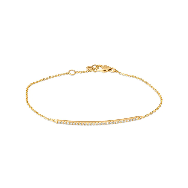Stunning Jewelry Pieces At The Lowest Prices Ever Vivian 14K Gold Diamond Bar Bracelet