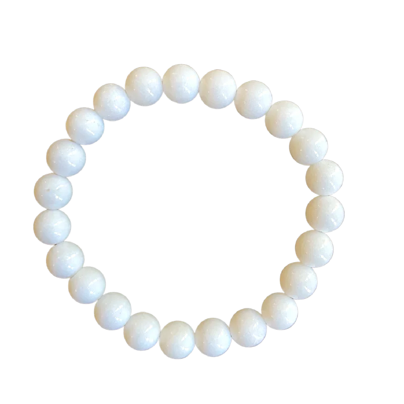 Exclusive Gemstone Jewelry Markdowns – Shop Now White Jade 8mm Bracelet