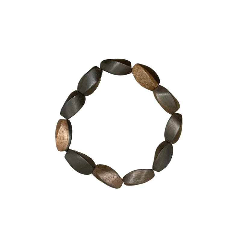 Handcrafted Jewelry Sale – Unique Designs At Low Prices Wood Twist Dark Small Bracelet