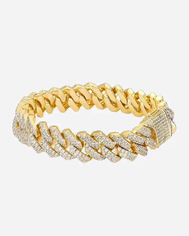 Elegant Jewelry Pieces At Unbelievable Prices CUBAN MIAMI PRONG 13MM Bracelet - Gold
