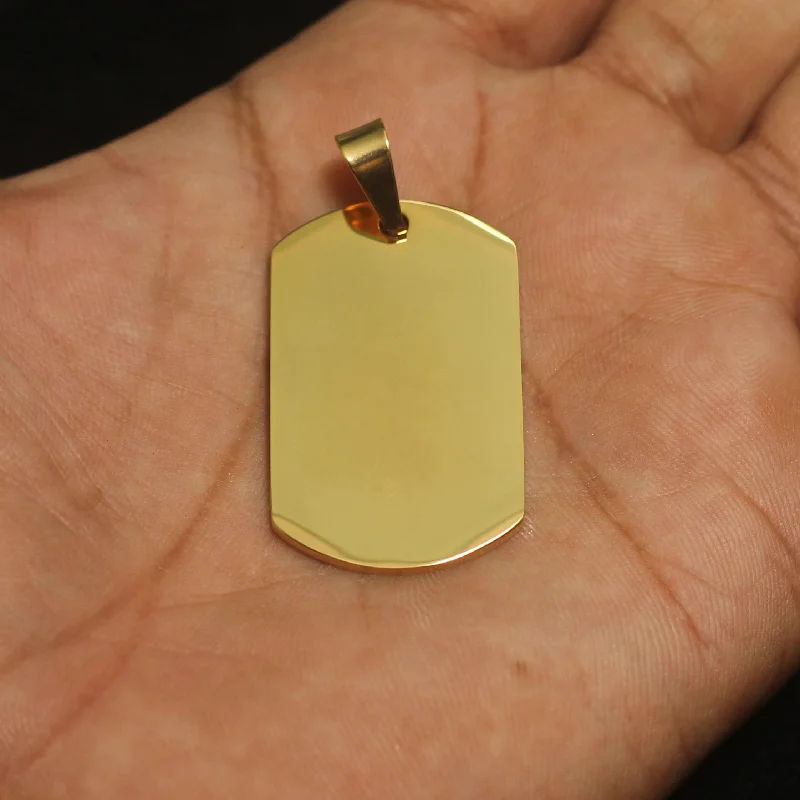 Big Discounts On Elegant Jewelry Collections 1 Pc,36x22mm Stainless Steel Rectangle Pendants, Stamping Blank Tag Golden Big Discounts On Elegant Jewelry Collections 1 Pc,36x22mm Stainless Steel Rectangle Pendants, Stamping Blank Tag Golden