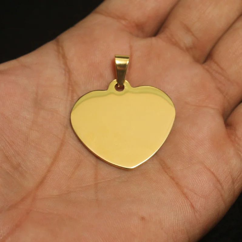 Best Jewelry Sale – Shop Exclusive Designs Now 1 Pc,33x35mm Stainless Steel Heart Pendants, Stamping Blank Tag Golden Best Jewelry Sale – Shop Exclusive Designs Now 1 Pc,33x35mm Stainless Steel Heart Pendants, Stamping Blank Tag Golden