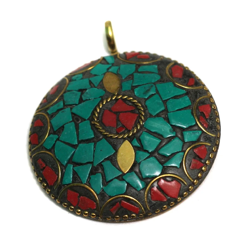 Luxury Jewelry Sale – Sparkle For Less 1 Pc Tibetan Pendant Multicolor 2.25 Inch