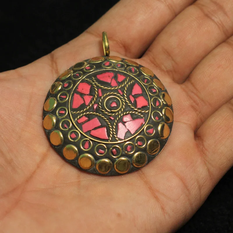 Grab Your Favorite Jewelry At The Lowest Prices 1 Pc Tibetan Pendant Round Shape Multicolor 2.25 Inch Grab Your Favorite Jewelry At The Lowest Prices 1 Pc Tibetan Pendant Round Shape Multicolor 2.25 Inch