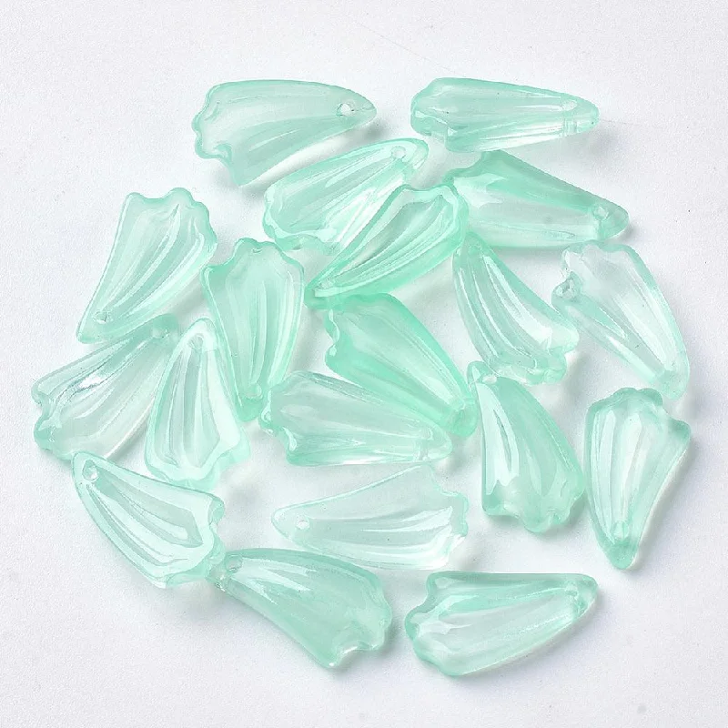 High-End Jewelry, Now More Affordable Than Ever 10 Pcs, 20x10.5x5mm, Transparent Glass Leaf Charms Aqua High-End Jewelry, Now More Affordable Than Ever 10 Pcs, 20x10.5x5mm, Transparent Glass Leaf Charms Aqua