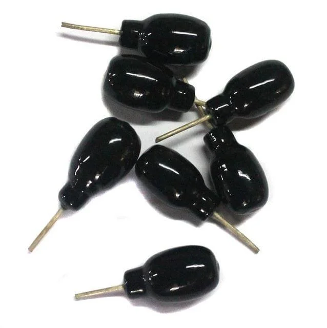 Fine Jewelry, Limited-Time Offers Available 15 Glass Charms Black 14x27mm