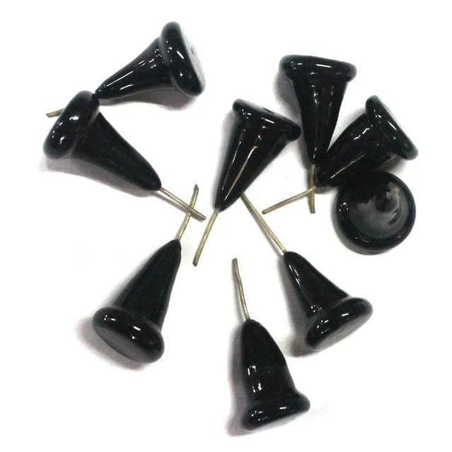 Elegant Jewelry Pieces At Unbelievable Prices 20 Glass Charms Black 15x20 mm