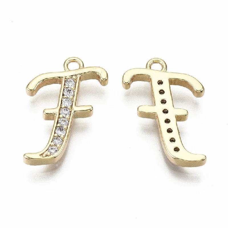 Affordable Luxury Jewelry For Every Occasion 16x12mm Letter F Brass Pendants Gold Plated Affordable Luxury Jewelry For Every Occasion 16x12mm Letter F Brass Pendants Gold Plated
