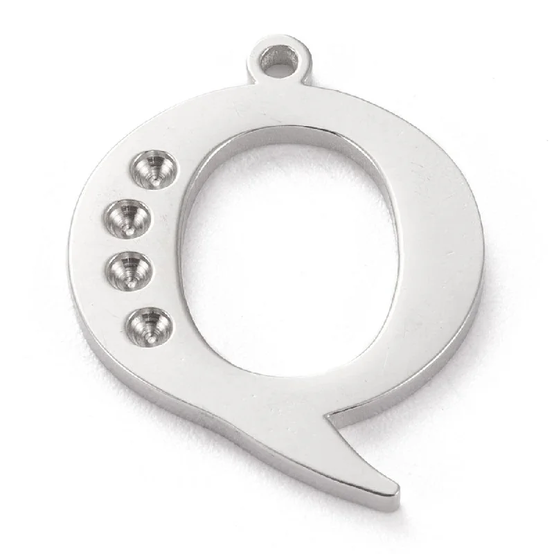 Shop Stylish Jewelry Now And Save Big 19x15mm Stainless Steel Letter Q Pendant Rhinestone Setting Shop Stylish Jewelry Now And Save Big 19x15mm Stainless Steel Letter Q Pendant Rhinestone Setting