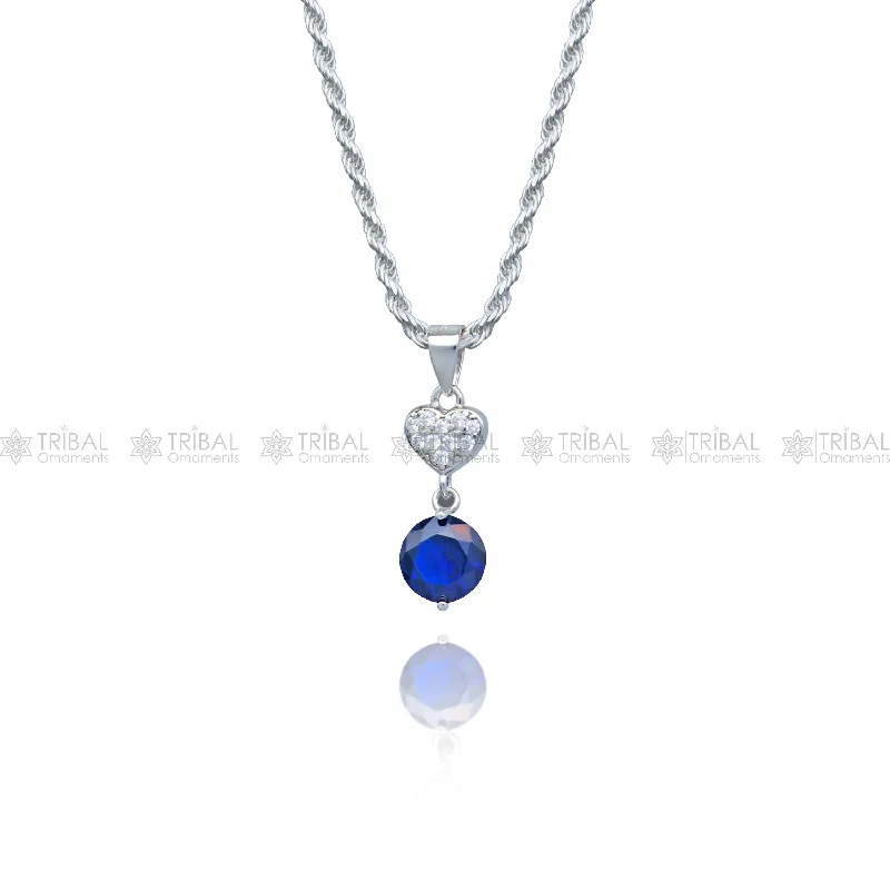 Exclusive Jewelry Offers – Shine For Less 925 Sterling silver blue diamond (sapphire) with round shape pendant set nsp965 Exclusive Jewelry Offers – Shine For Less 925 Sterling silver blue diamond (sapphire) with round shape pendant set nsp965