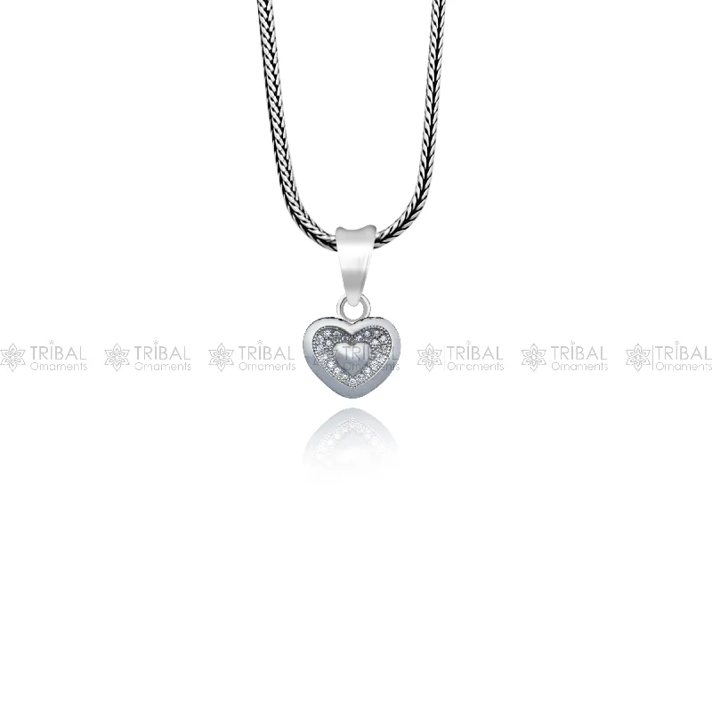 High-End Jewelry, Now More Affordable Than Ever 925 Sterling silver heart design diamond pendant nsp935 High-End Jewelry, Now More Affordable Than Ever 925 Sterling silver heart design diamond pendant nsp935