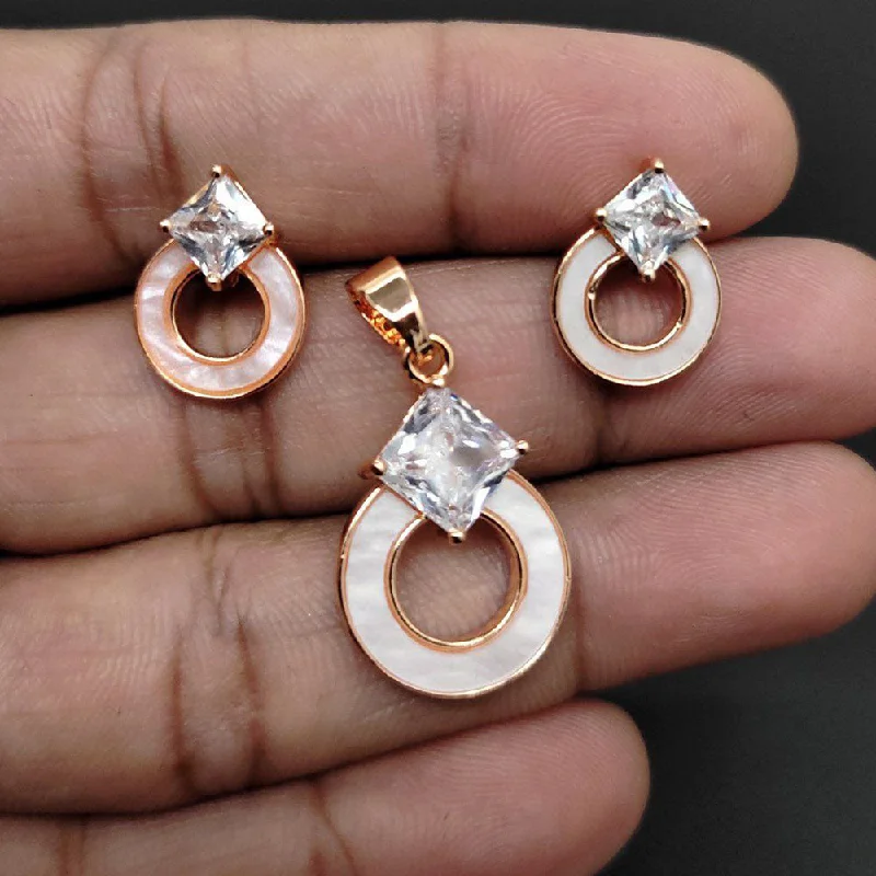 Affordable Luxury Jewelry For Every Occasion Aamrapali  Gold Plated AD Pendant  Set