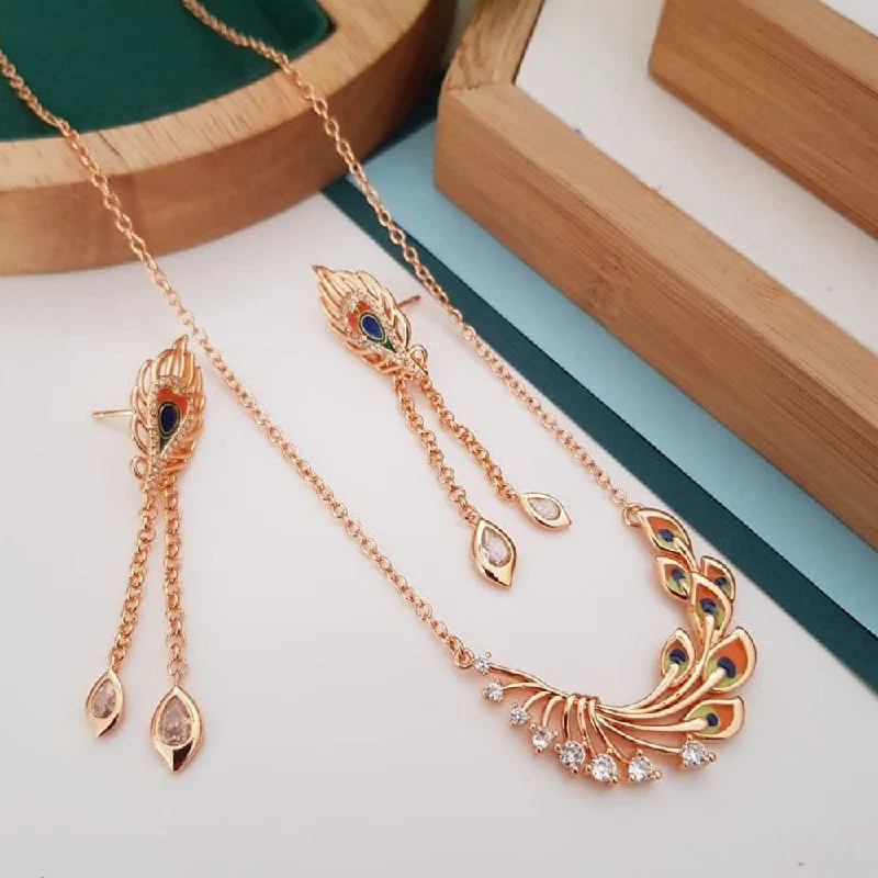 Elegant Jewelry, Affordable Luxury – Shop Now Aamrapali Rose Gold Plated Austrian Stone Pendant Set Elegant Jewelry, Affordable Luxury – Shop Now Aamrapali Rose Gold Plated Austrian Stone Pendant Set