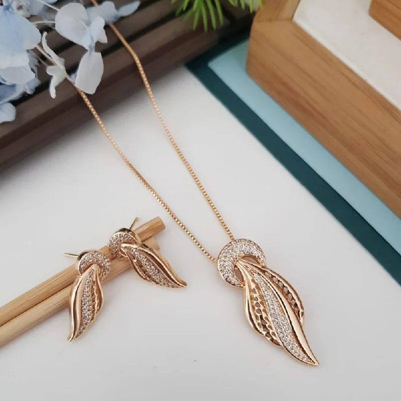 Grab Stylish Jewelry Before The Sale Ends Aamrapali Rose Gold Plated Chain Pendant Grab Stylish Jewelry Before The Sale Ends Aamrapali Rose Gold Plated Chain Pendant