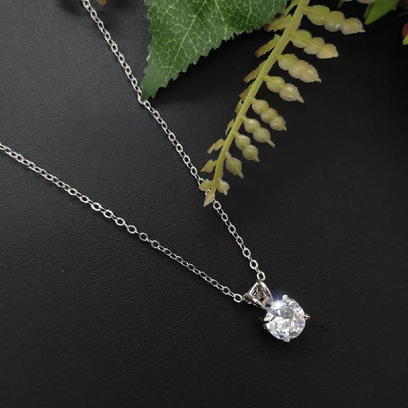 Last Chance To Grab Your Favorite Jewelry At A Discount Aamrapali Silver Plated Crystal Stone Chain Pendant Last Chance To Grab Your Favorite Jewelry At A Discount Aamrapali Silver Plated Crystal Stone Chain Pendant