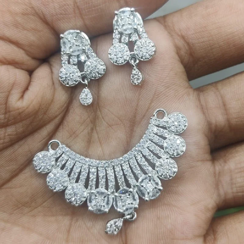 Special Jewelry Deals – Upgrade Your Collection Akruti Collection American Diamond Mangalsutra Pendant With Earrings Special Jewelry Deals – Upgrade Your Collection Akruti Collection American Diamond Mangalsutra Pendant With Earrings