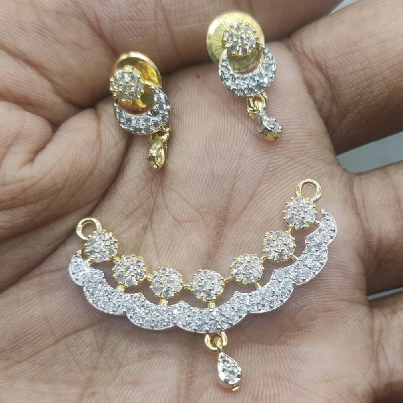 Premium Jewelry Now Available At Special Discounts Akruti Collection American Diamond Mangalsutra Pendant With Earrings Premium Jewelry Now Available At Special Discounts Akruti Collection American Diamond Mangalsutra Pendant With Earrings