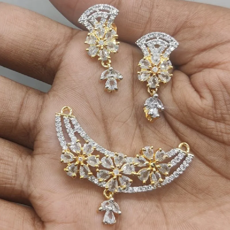 Flash Sale On Stunning Jewelry – Don't Miss Out Akruti Collection American Diamond Mangalsutra Pendant With Earrings Flash Sale On Stunning Jewelry – Don't Miss Out Akruti Collection American Diamond Mangalsutra Pendant With Earrings