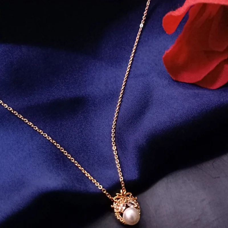 Elegant Rose Gold Jewelry For A Stylish Touch AV Universal Gold Plated Fancy AD Pendant Elegant Rose Gold Jewelry For A Stylish Touch AV Universal Gold Plated Fancy AD Pendant