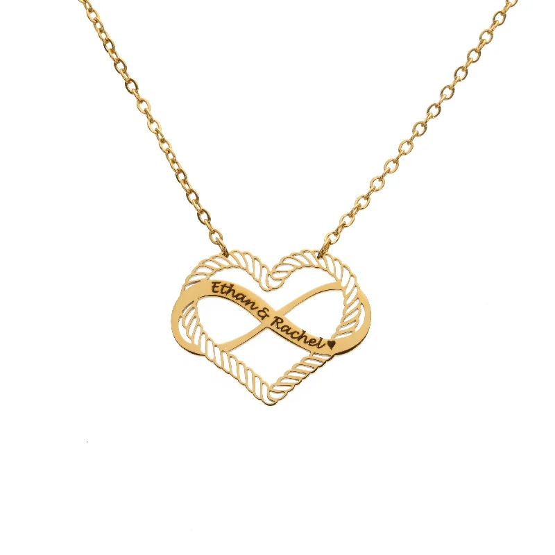 Get The Sparkle You Love At Prices You Adore Personalized Heart and Infinity Pendant Get The Sparkle You Love At Prices You Adore Personalized Heart and Infinity Pendant
