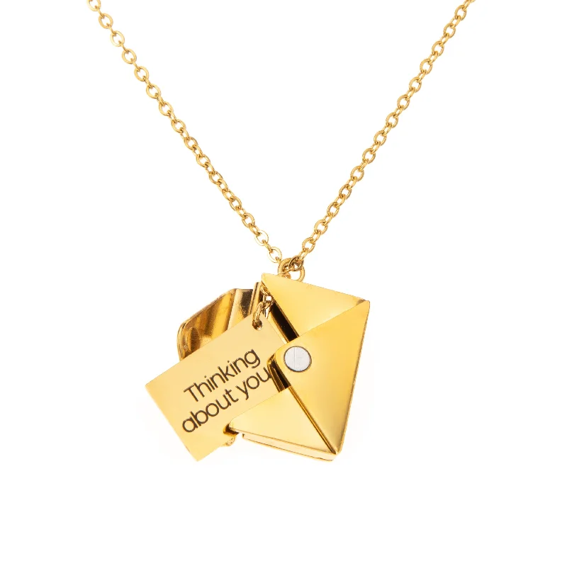 Huge Markdowns On Premium Jewelry Styles Customized Envelope Pendant Necklace