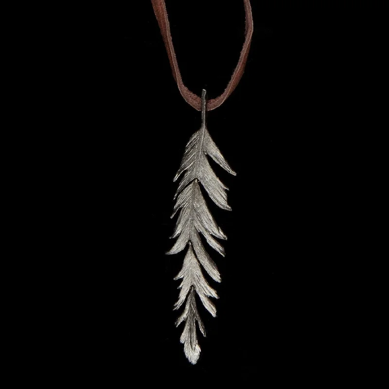 Limited-Time Jewelry Discounts – Shine Without The Splurge Feather Pendant - 36" Long on Leather Gunmetal Limited-Time Jewelry Discounts – Shine Without The Splurge Feather Pendant - 36" Long on Leather Gunmetal
