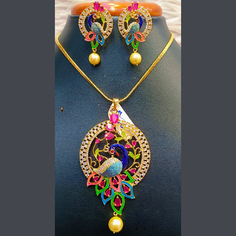 Flash Deals On Fine Jewelry – Shop Before It's Gone Jain Jewellers Gold Plated AD Stone And Meenakari Chain Pendant Set Flash Deals On Fine Jewelry – Shop Before It's Gone Jain Jewellers Gold Plated AD Stone And Meenakari Chain Pendant Set