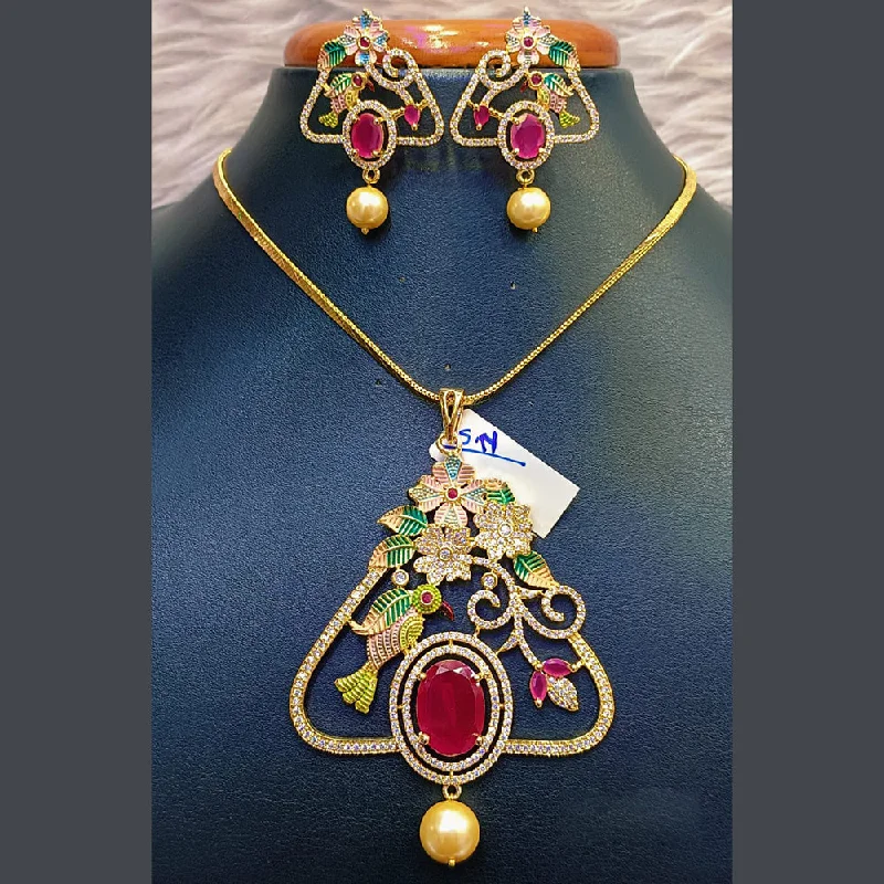 Timeless Beauty, Unbeatable Deals – Jewelry Sale On Jain Jewellers Gold Plated AD Stone And Meenakari Chain Pendant Set Timeless Beauty, Unbeatable Deals – Jewelry Sale On Jain Jewellers Gold Plated AD Stone And Meenakari Chain Pendant Set