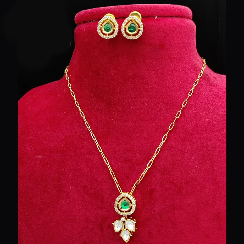 Shop Jewelry That Shines Without The High Price Jewel Addiction Gold Plated Kundan Pendant Set