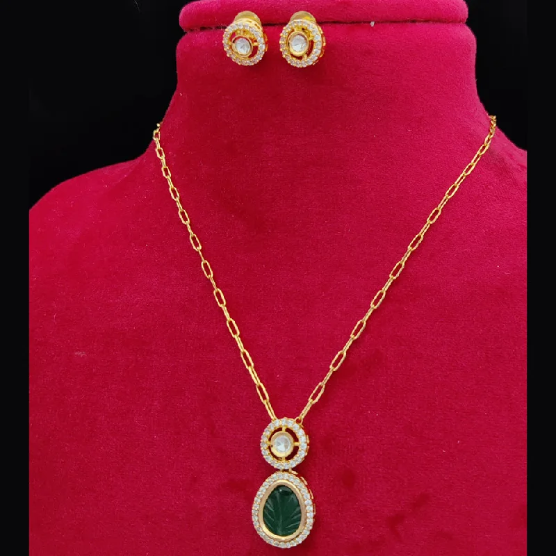Breathtaking Jewelry, Breathtaking Prices Jewel Addiction Gold Plated Kundan Pendant Set Breathtaking Jewelry, Breathtaking Prices Jewel Addiction Gold Plated Kundan Pendant Set