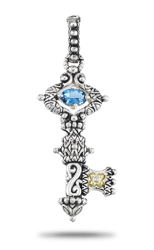 Exclusive Online Discounts On Stylish Jewelry Key charm – Blue Topaz