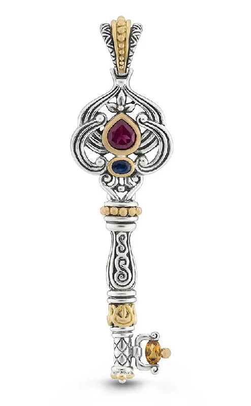Shop Trending Jewelry With Exclusive Savings Key of Happiness Pendant – Citrine,Blue Sapphire & Garnet Shop Trending Jewelry With Exclusive Savings Key of Happiness Pendant – Citrine,Blue Sapphire & Garnet