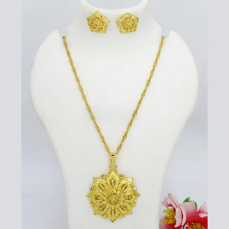 Luxury Jewelry At Unbeatable Discounts Mahavir Dye Gold Floral Pendant Set