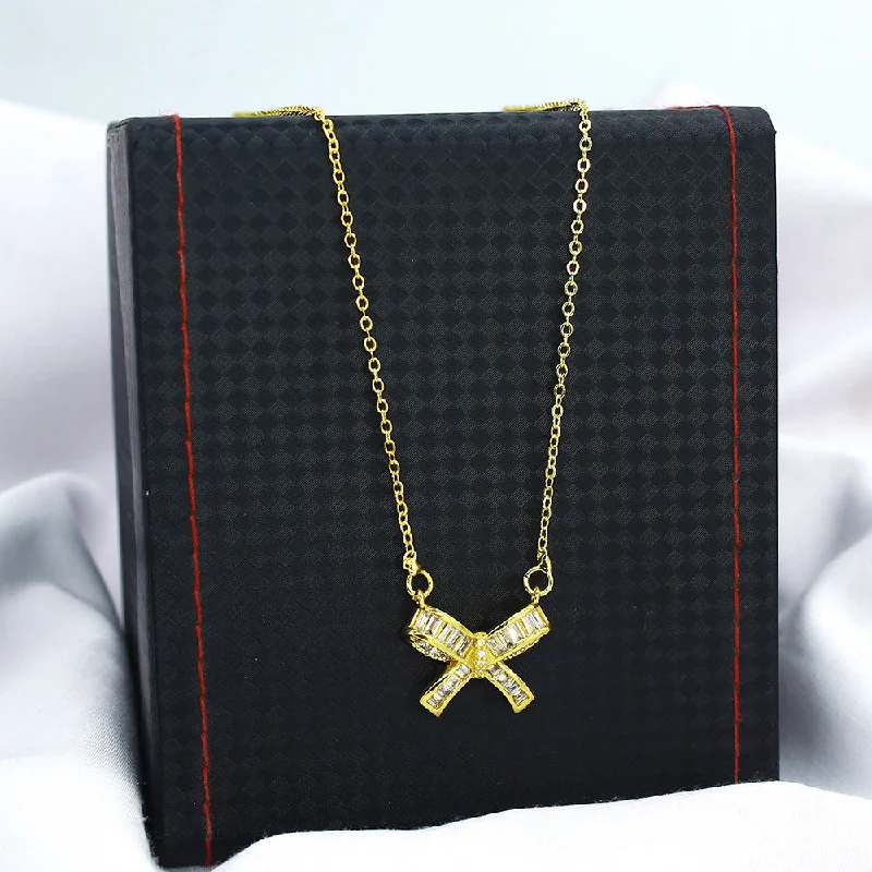 Exclusive Online Jewelry Sale – Don't Wait Mahavir Gold Plated Austrian Stone Chain Pendant