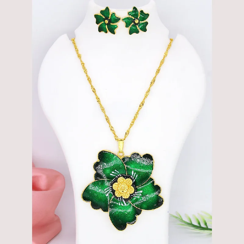 Affordable Elegance – Special Jewelry Sale Now Live Mahavir Gold Plated Meenakari Pendant Set Affordable Elegance – Special Jewelry Sale Now Live Mahavir Gold Plated Meenakari Pendant Set