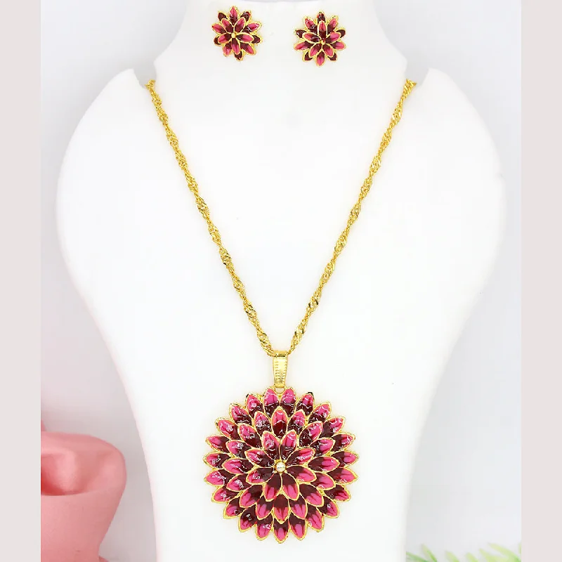 Luxury Jewelry Without The Luxury Price Tag Mahavir Gold Plated Meenakari Pendant Set (Assorted Color) Luxury Jewelry Without The Luxury Price Tag Mahavir Gold Plated Meenakari Pendant Set (Assorted Color)
