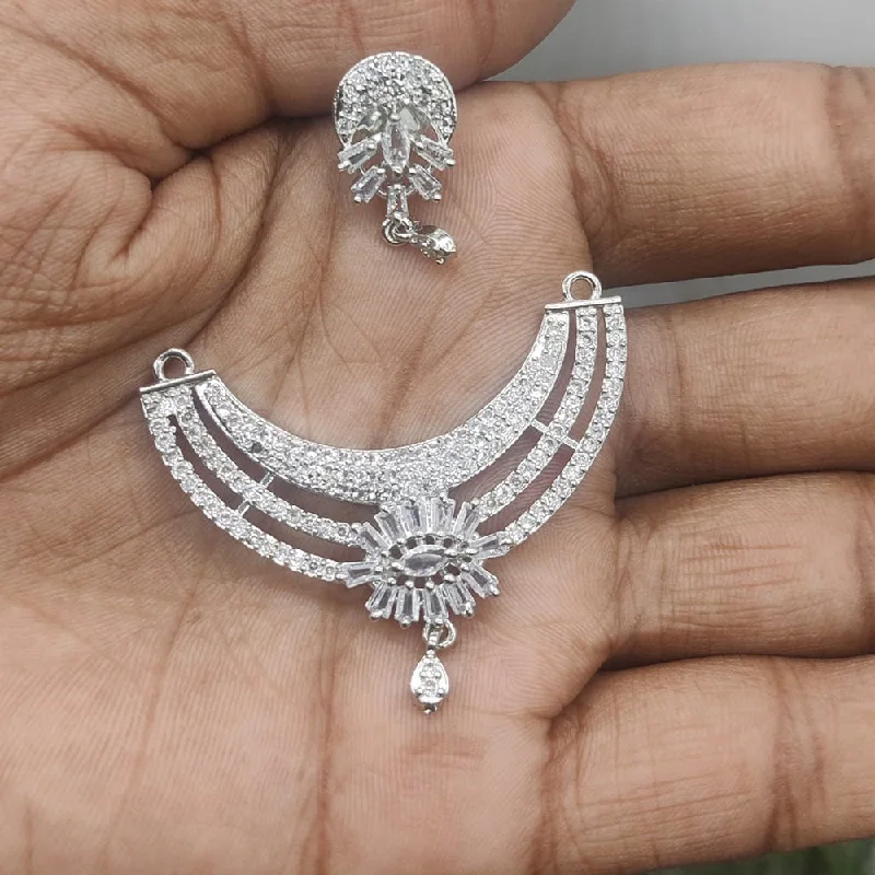 Shop Handcrafted Jewelry At Special Promotional Rates Manisha Jewellery American Diamond Mangalsutra Pendant With Earrings Shop Handcrafted Jewelry At Special Promotional Rates Manisha Jewellery American Diamond Mangalsutra Pendant With Earrings