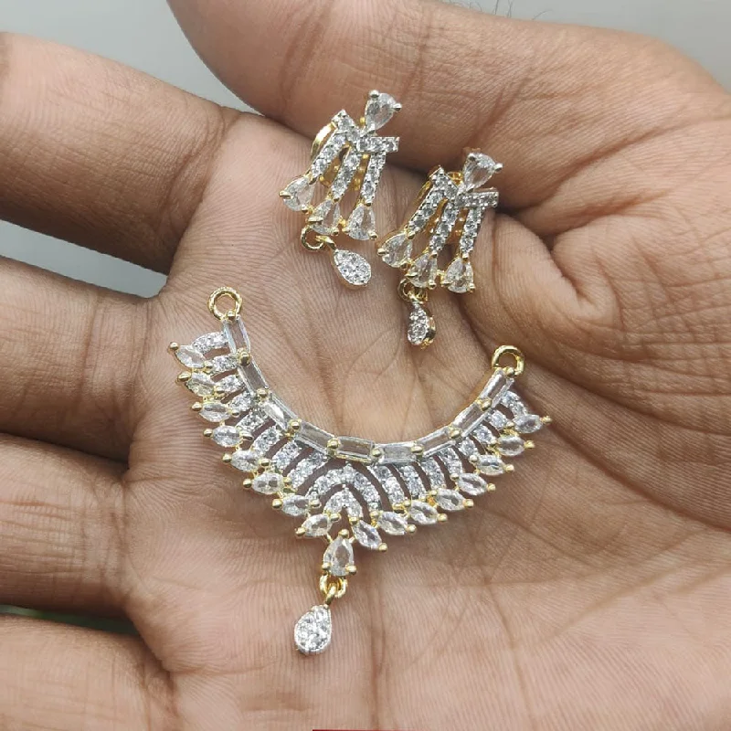 Jewelry Clearance – Final Chance To Save Big Manisha Jewellery American Diamond Mangalsutra Pendant With Earrings Jewelry Clearance – Final Chance To Save Big Manisha Jewellery American Diamond Mangalsutra Pendant With Earrings