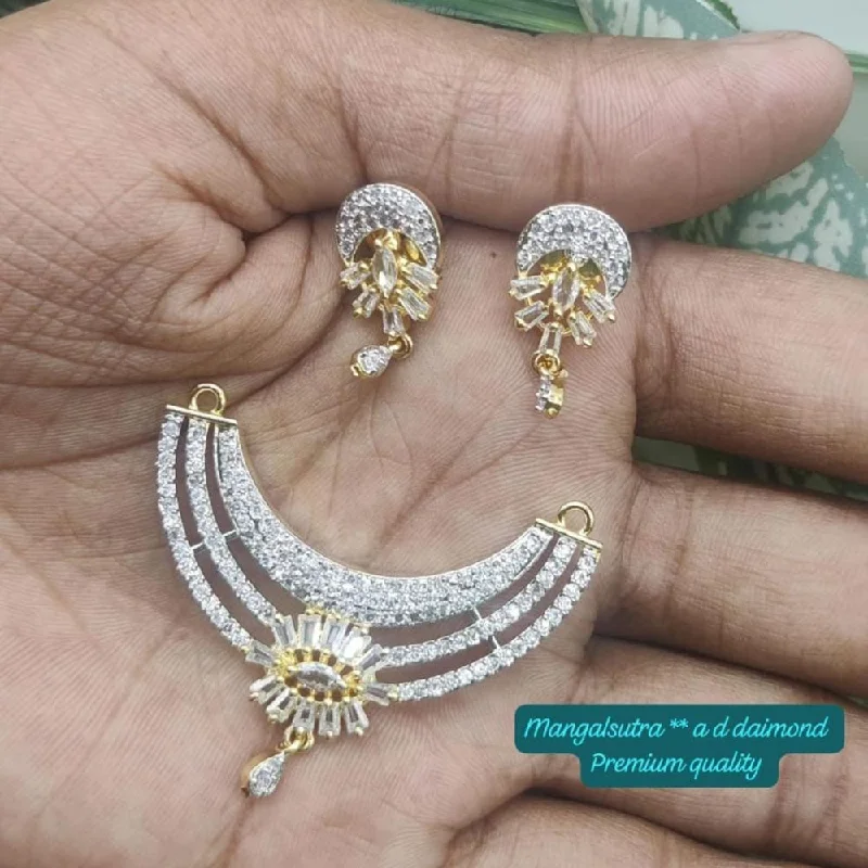 Stunning Jewelry At Even More Stunning Prices Manisha Jewellery American Diamond Mangalsutra Pendant With Earrings Stunning Jewelry At Even More Stunning Prices Manisha Jewellery American Diamond Mangalsutra Pendant With Earrings