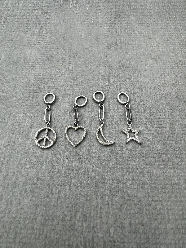 Chic, Trendy, And Affordable Jewelry Sale Mini Diamond Charms with Chain Extender Pendants Chic, Trendy, And Affordable Jewelry Sale Mini Diamond Charms with Chain Extender Pendants