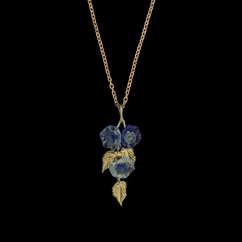 High-Quality Gemstone Jewelry For Special Occasions Morning Glory Pendant - Dainty Flowers High-Quality Gemstone Jewelry For Special Occasions Morning Glory Pendant - Dainty Flowers
