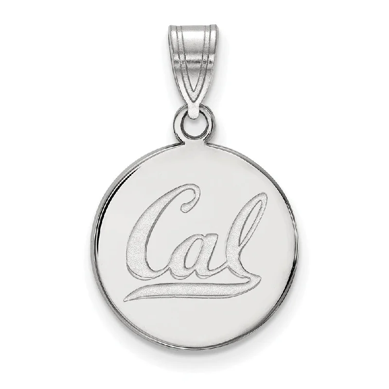 10k White Gold California Berkeley Medium 'Cal' Disc Pendant