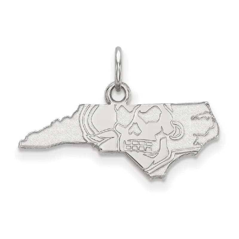 10k White Gold East Carolina U XS (Tiny) Charm or Pendant