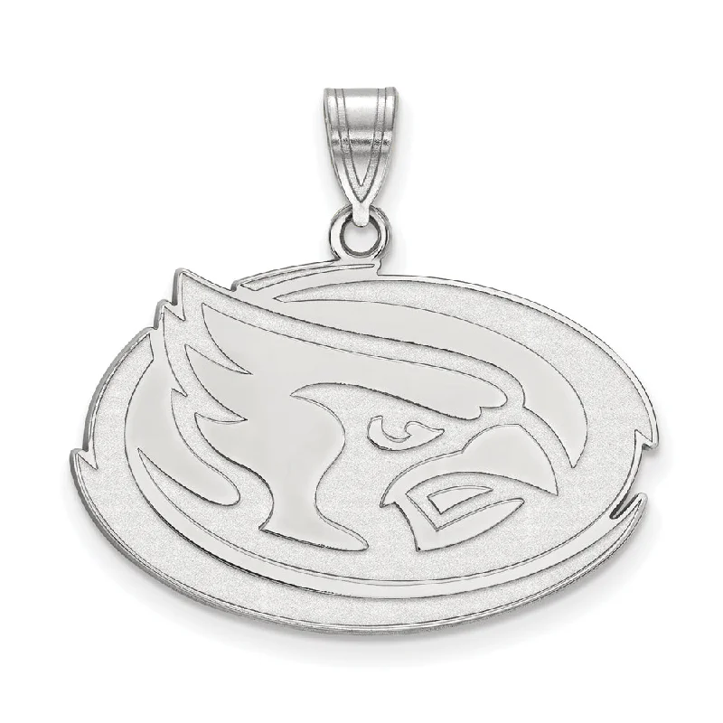 10k White Gold Iowa State Large Pendant