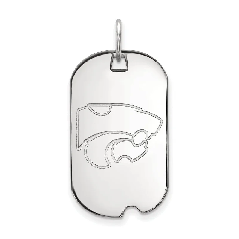 Limited-Time Jewelry Sale – Don't Miss These Deals 10k White Gold Kansas State Dog Tag Pendant